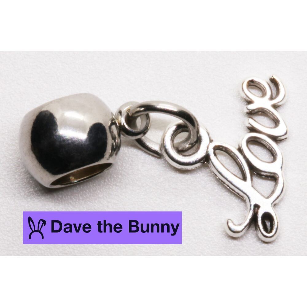 Love Charm With Stainless Steel Connector, Tiny I Love You Accent for Love Gifts - Picture 7 of 12
